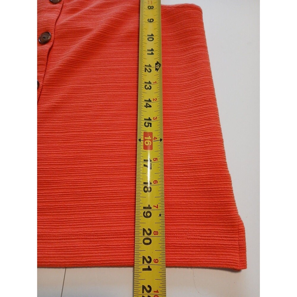J. Crew Orange Button-Front Ribbed Tank - Picture 10 of 12